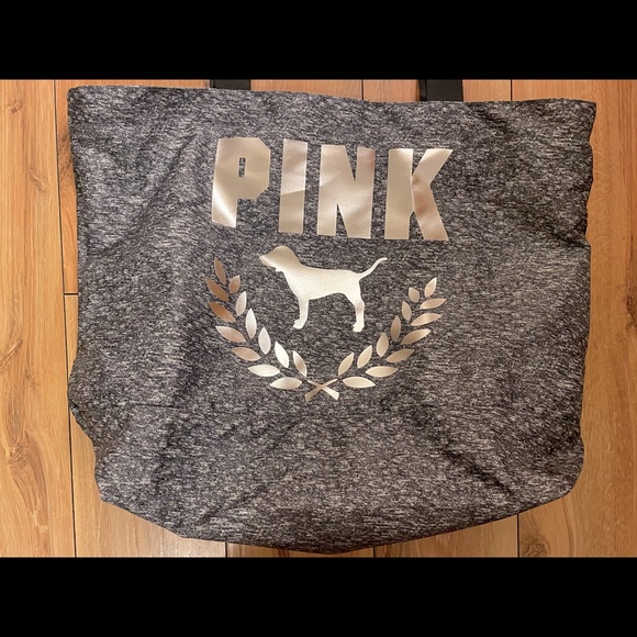Victoria's Secret Handbags - 💥Victoria’s Secret’s Pink Tote-NWOT gray/silver💥